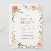秋オータムフローラフォラゲルブライダルシャワー 招待状 (正面)