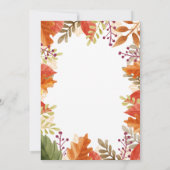 秋オータムブライダルシャワー招待 招待状 (裏面)