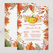 秋オータムブライダルシャワー招待 招待状 (正面/裏面)