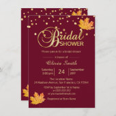 秋オータムブルゴーニュマルサラブライダルシャワー 招待状 (正面/裏面)