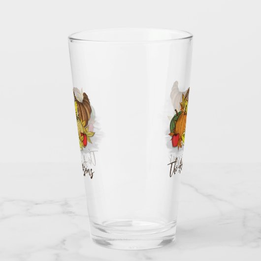 秋オータムホリデーファミリーネームカスタム タンブラーグラス (左)