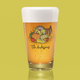 秋オータムホリデーファミリーネームカスタム タンブラーグラス