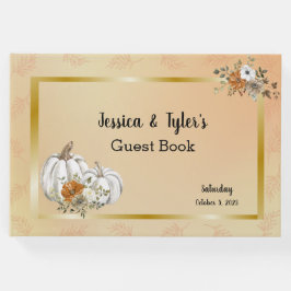 秋オータムホワイトパンプキンラスト結婚ズ ゲストブック