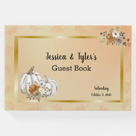 秋オータムホワイトパンプキンラスト結婚ズ ゲストブック (正面)