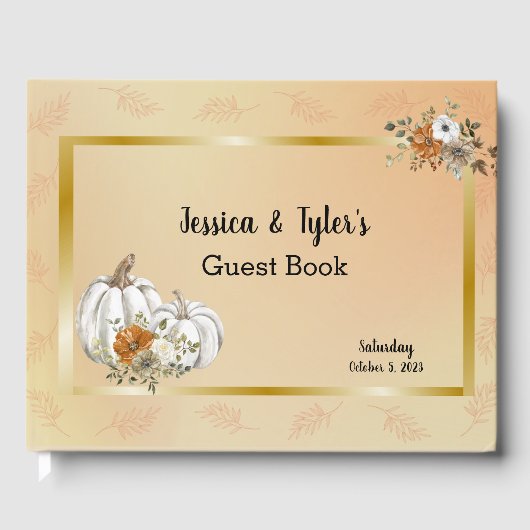 秋オータムホワイトパンプキンラスト結婚ズ ゲストブック (正面)