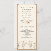 秋オータムボホワイルドフラワー結婚式 プログラム (正面)