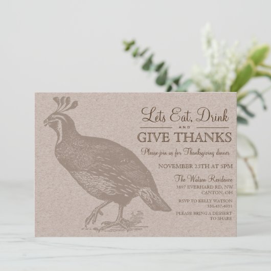 秋オータムポトラックサンクスギビング招待状 招待状 (スタンド正面)