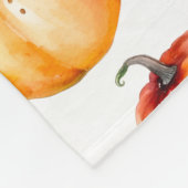 秋オータムモノグラムネームパンプキンスフリースブランケット フリースブランケット (角)