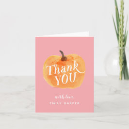 秋オータムリトルパンプキン折り畳みサンキューカード カード