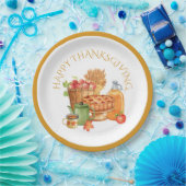 秋オータムリンゴ、サイダー、アップルパイ、コーヒー ペーパープレート (パーティー)