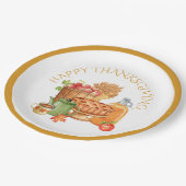 秋オータムリンゴ、サイダー、アップルパイ、コーヒー ペーパープレート (アングル)