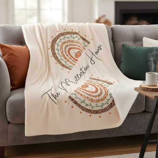 秋オータムレインボー シェルパブランケット