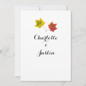 秋オータムレッドゴールデンリハーサルディナー招待状 招待状 (裏面)