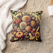 秋オータム素朴花模様カントリーファームハウスデコール クッション (ブランケット)