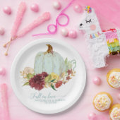 秋オータ結婚ムズアクアブルーパンプキンフローラ ペーパープレート (パーティー)