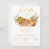 秋オーディアパンプキンズ&ひまわり赤ちゃんシャワー 招待状 (正面)