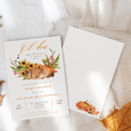 秋オーディアパンプキンズ&ひまわり赤ちゃんシャワー 招待状