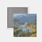 秋オーバークリアウォーターリバーアイダホ マグネット (正面/裏面)