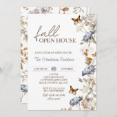 秋オープンハウス、引っ越し祝いパーティー、ニューホームパーティー 招待状 (正面/裏面)