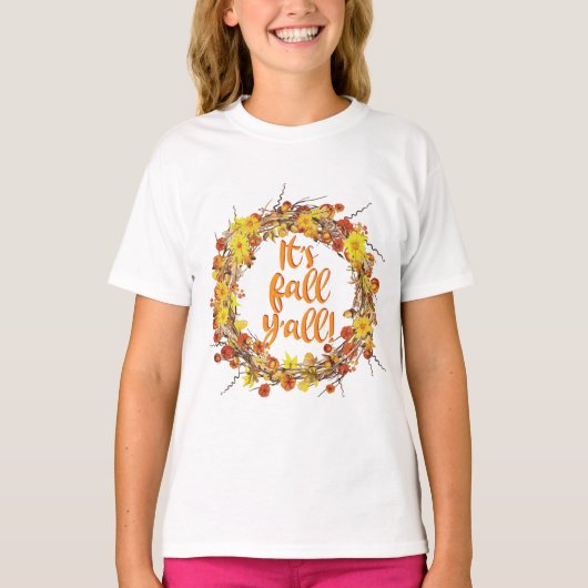 秋オールオレンジ紅葉 Tシャツ (正面)