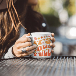 秋オールカボチャと紅葉秋 コーヒーマグカップ