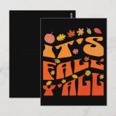 秋オールカボチャと紅葉秋 ポストカード (正面/裏面)