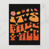 秋オールカボチャと紅葉秋 ポストカード (正面)