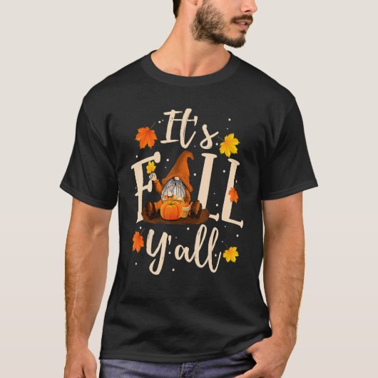 秋オールキュート格言カボチャ秋の木ファ Tシャツ (正面)