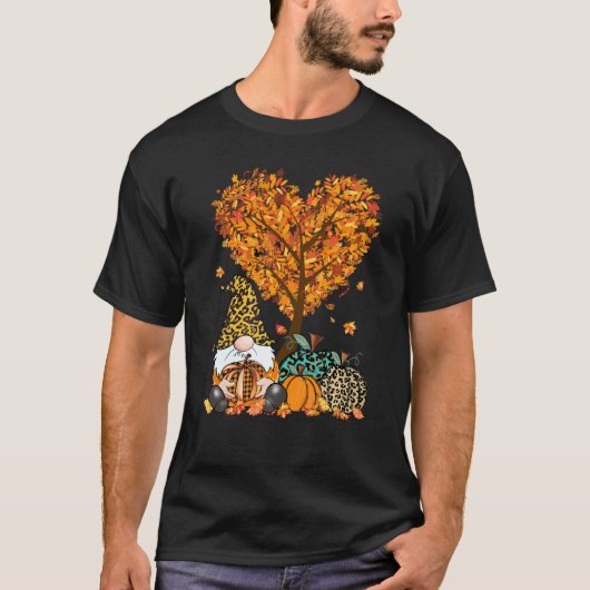 秋オールキュート格言カボチャ秋の木ファ Tシャツ (正面)