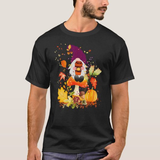 秋オールキュート格言カボチャ秋の木ファ Tシャツ (正面)