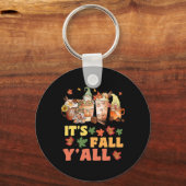 秋オールサッカー格言ハッピー秋Y'all Wo キーホルダー (正面)