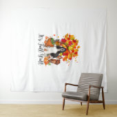 秋オールスリンガースパニエル犬ドッグハロウィンタ タペストリー (インサイチュ(横))