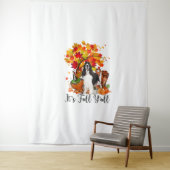 秋オールスリンガースパニエル犬ドッグハロウィンタ タペストリー (インサイチュ)