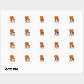 秋オールスリンガースパニエル犬ドッグハロウィンタ ラウンドシール (シート)