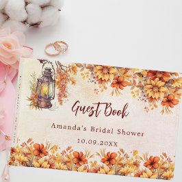 秋オ葉レンジランタンカントリーブライダルシャワー ゲストブック