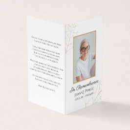 秋オ離れークズ葬祭記念祈りの言葉 名刺