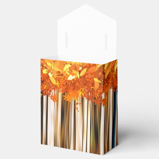 秋カエデの木の森のモダンオレンジグレー フェイバーボックス (オープン)
