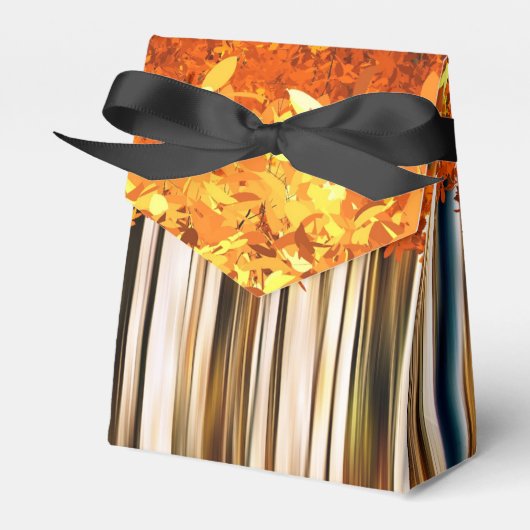 秋カエデの木の森のモダンオレンジグレー フェイバーボックス (正面サイド)