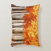 秋カエデ樹林秋の森オレンジグレー アクセントクッション (正面(垂直))