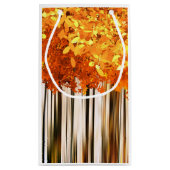 秋カエデ樹林秋の森オレンジグレー スモールペーパーバッグ (裏面)