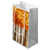 秋カエデ樹林秋の森オレンジグレー スモールペーパーバッグ (正面アングル)