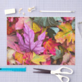 秋カエデ葉リカラフル秋自然 薄葉紙 (クラフト)