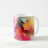 秋カエデ葉水彩秋パステルエレガント コーヒーマグカップ (正面右)