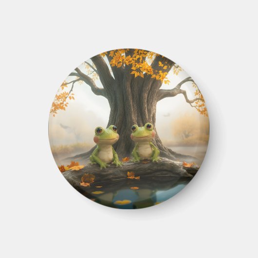 秋カエル磁石 マグネット (正面)