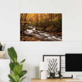 秋カスケードプリント ポスター (ホームオフィス)