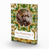 秋カスタムウィンターグリーンブラウンスタークリスマスギフト フォトブロック (右)