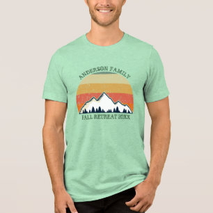 秋カスタムサンセットファミリー懇親会グリーン トライブレンドTシャツ