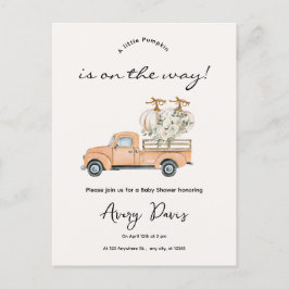 秋カスタムパンプキンベビーシャワーハガキ ポストカード