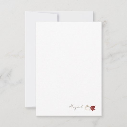 秋カスタムパンプキン サンキューカード (正面)