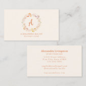 秋カスタムフローラウォーターカラーボホコッタジェーレ 名刺 (正面/裏面)